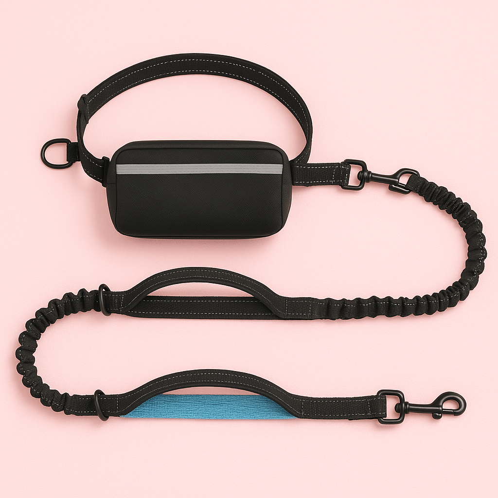 Hands Free Dog Leash with Zipper Pouch